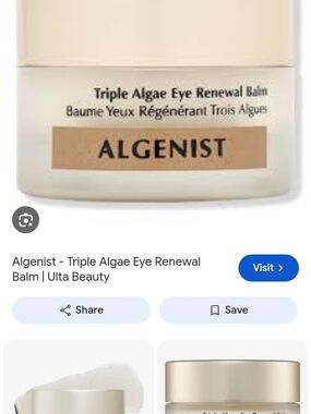 Algenist Triple Algae Eye Renewal Balm — Cream & Gold Accents